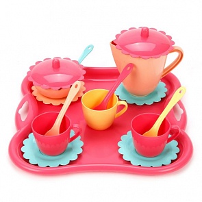 Чайный набор с подносом Карамель, 16 предметов (Mary Poppins, 39497)